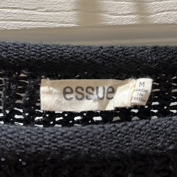 Essie Black and White Cropped Sweater - Picture 2 of 6